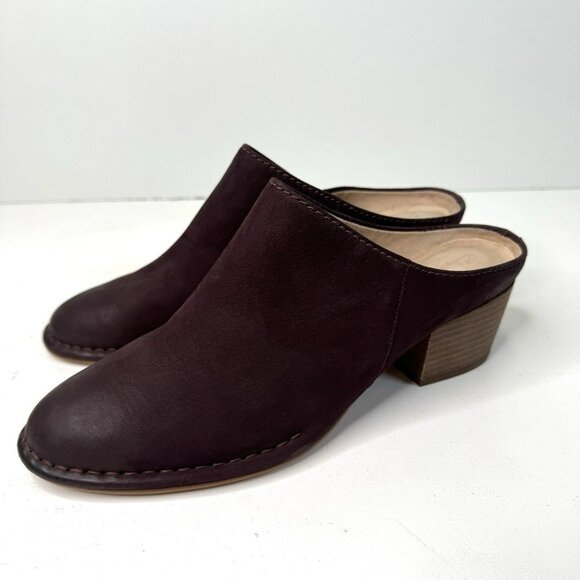 Clark's Isla Mules Shoes Clogs Slip On Womens Size 10 Brown Leather Nubuck - Picture 5 of 10